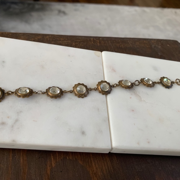 Rhinestone and gold-tone bracelet - Picture 3 of 3